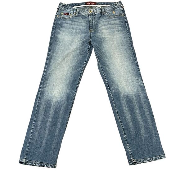 Vintage Y2K Baby Phat Factory Faded and Whiskered Jeans Size 18 - Picture 2 of 14